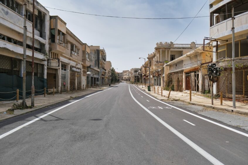 The abandoned southern quarter of Varosha in Famagusta.