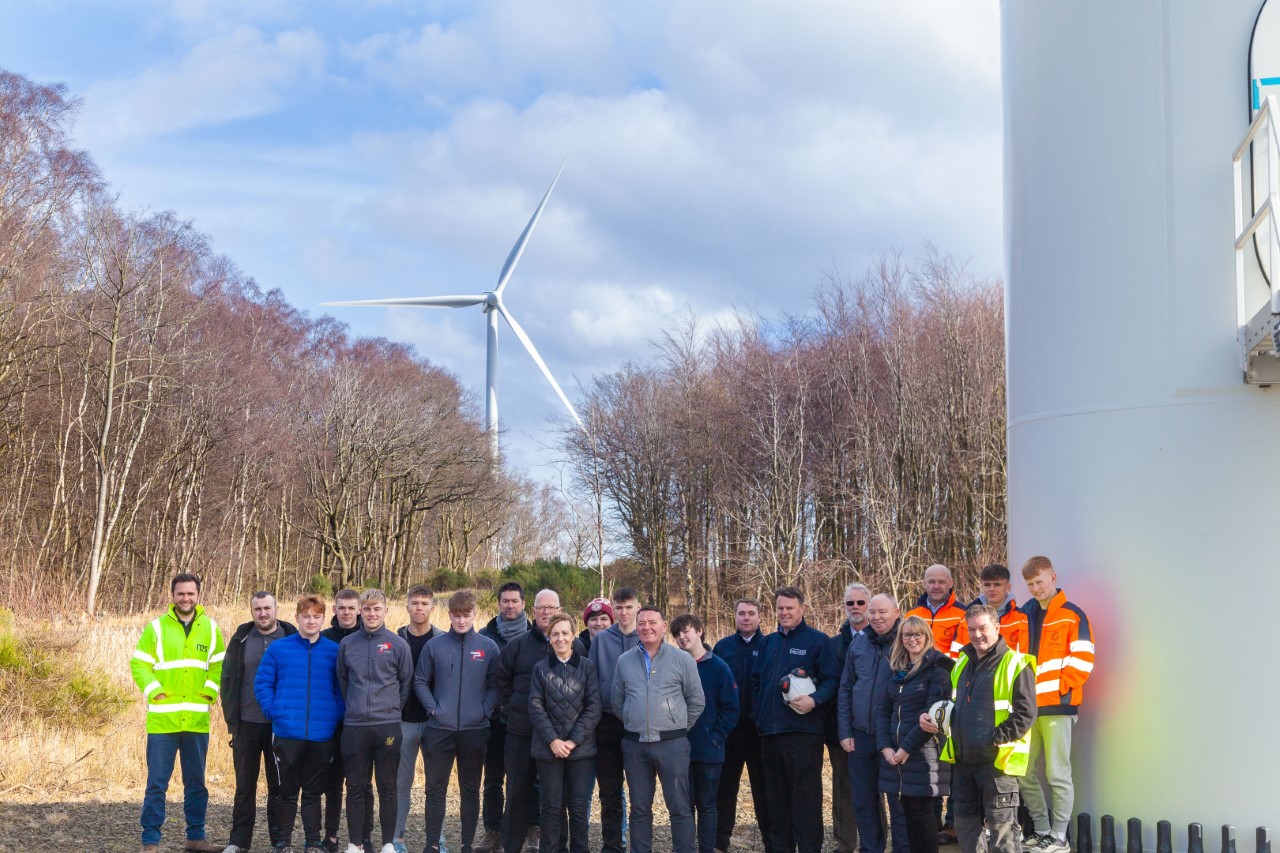 Many are the engineering jobs you could get in Scotland with an engineering qualification from Fife College - photo of group of engineers, supplied by Fife College