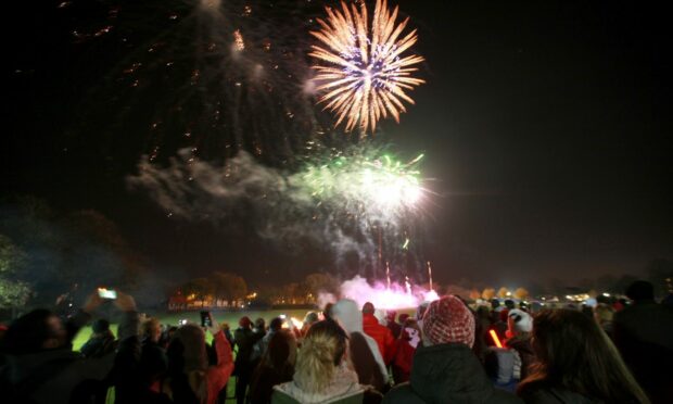 Community fireworks displays are taking place across Tayside and Fife. Image: Bob Douglas/DCThomson