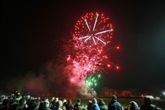 Fireworks in Baxter Park. Image: DC Thomson.