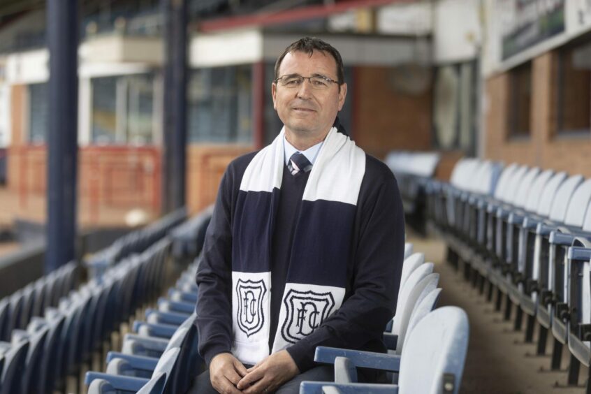 New Dundee manager Gary Bowyer at Dens Park.