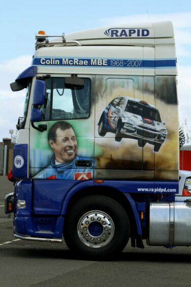 A truck tribute at the 2015 McRae Rally Challenge.