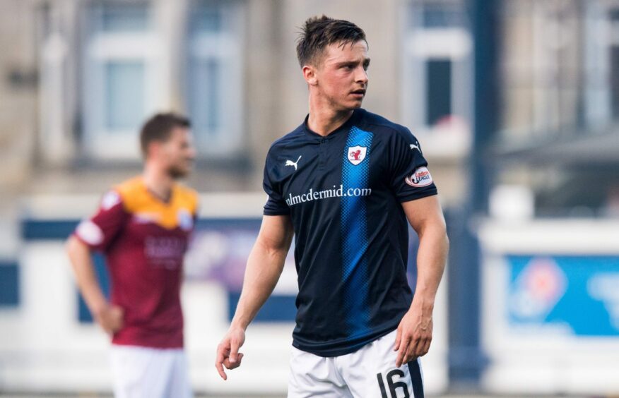 Nathan Flanagan in action for Raith Rovers in 2019.