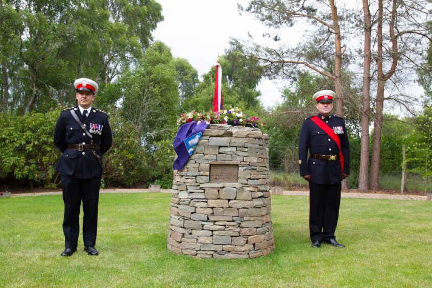 Royal Marines at Barry Buddon Falklands memorial