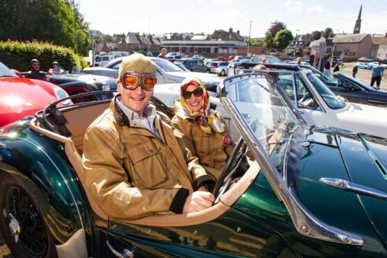 James and Melissa Gray-Cheape from Forfar took part in their 1961 TR3a last year. Image: Paul Reid