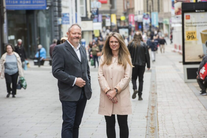 Richard Neville and Fiona Robertson of Neville Robertson Communications in Dundee city centre.