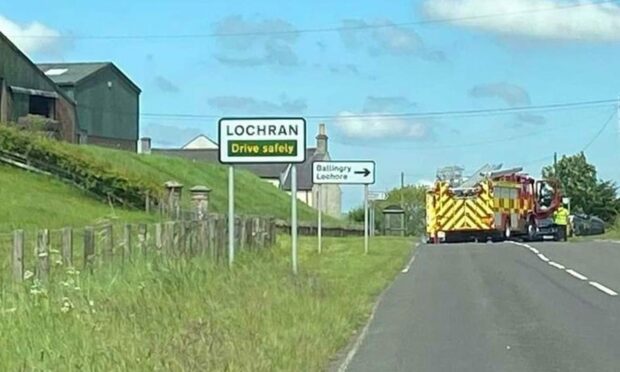 The accident took place at Lochran between Kelty and Kinross on Sunday. Image Fife Jammer Locations.