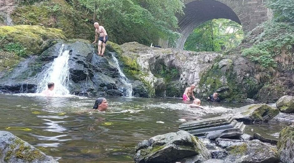 Arbirlot Falls in Angus.