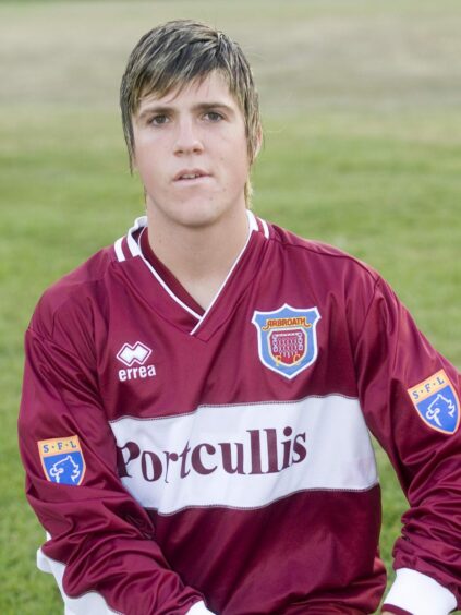 A 17-year-old Terry Masson pictured for Arbroath in 2006.