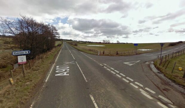 The fire occurred close to the junction with the A907 in Fife.