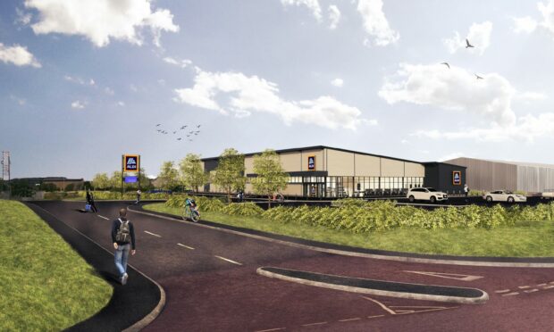 he proposed Aldi store on Tom Johnston Road in Broughty Ferry.