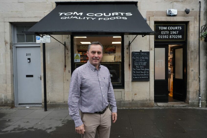 Tom Courts at his shop on Burntisland High Street