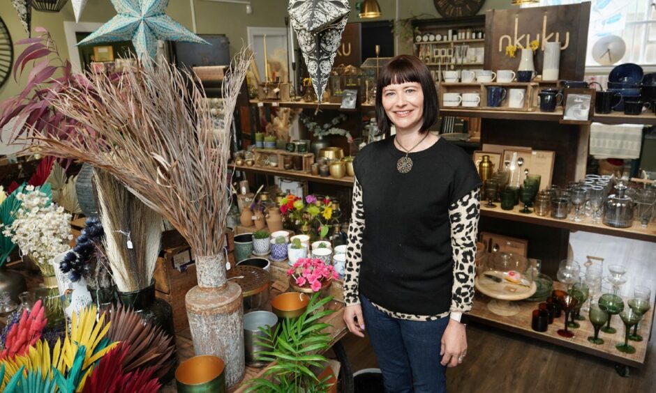 Toni Crickmar in her Burntisland High Street Shop, Bel and Ella.