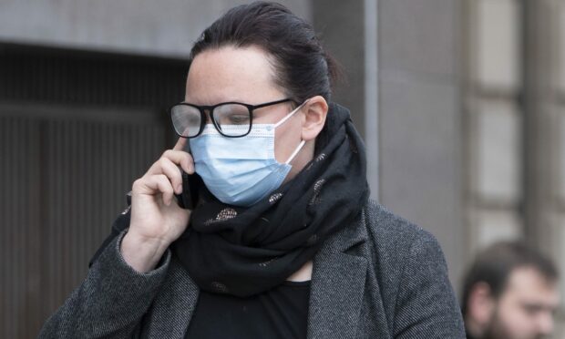 Natalie McGarry arrives at Glasgow Sheriff Court for sentencing.