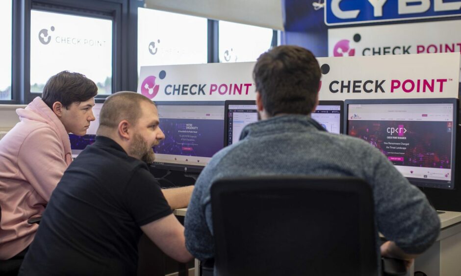The Check Point cyber lab at Dundee and Angus College.