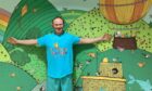 Dr Paul Fettes is leading the challenge, pictured here in front of mural at the recently opened twin theatre suite at Ninewells Children’s Hospital.