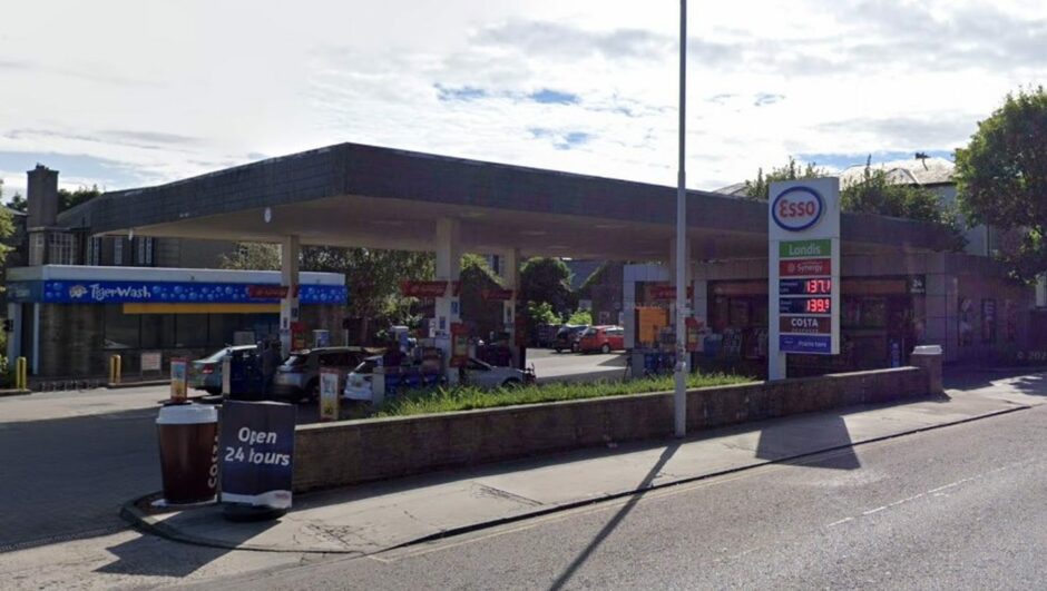 The Esso station in Abbotshall Road, Kirkcaldy.
