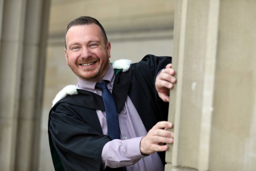Garry Maxwell, 42, from Dunfermline graduates in leadership management.