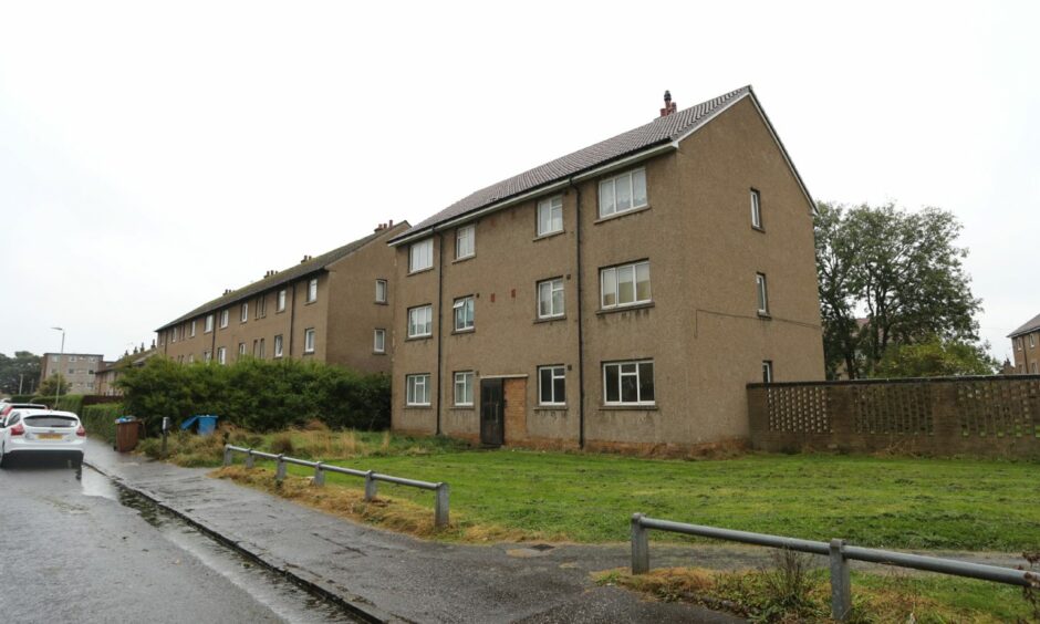 The theft happened following a fire on Aboyne Avenue, Dundee.