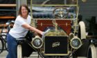 SVVC administrator Lesley Munro polished up a stunning 1911 Model T Ford owned by Neil Elford of Pie Bob's in Arbroath. Pic: Gareth Jennings/DCT Media.