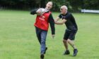 The Earl of Forfar took part in walking rugby at Strathmore Community Rugby Trust. Pic: Gareth Jennings/DCT Media.