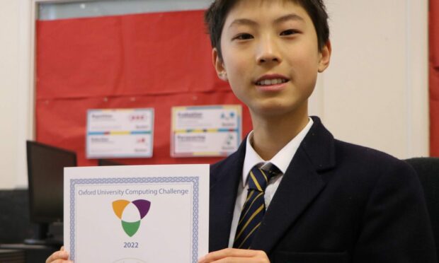 High School of Dundee pupil Haoqi Liu has won a major UK-wide computing challenge.