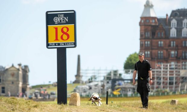 Police at St Andrews Open