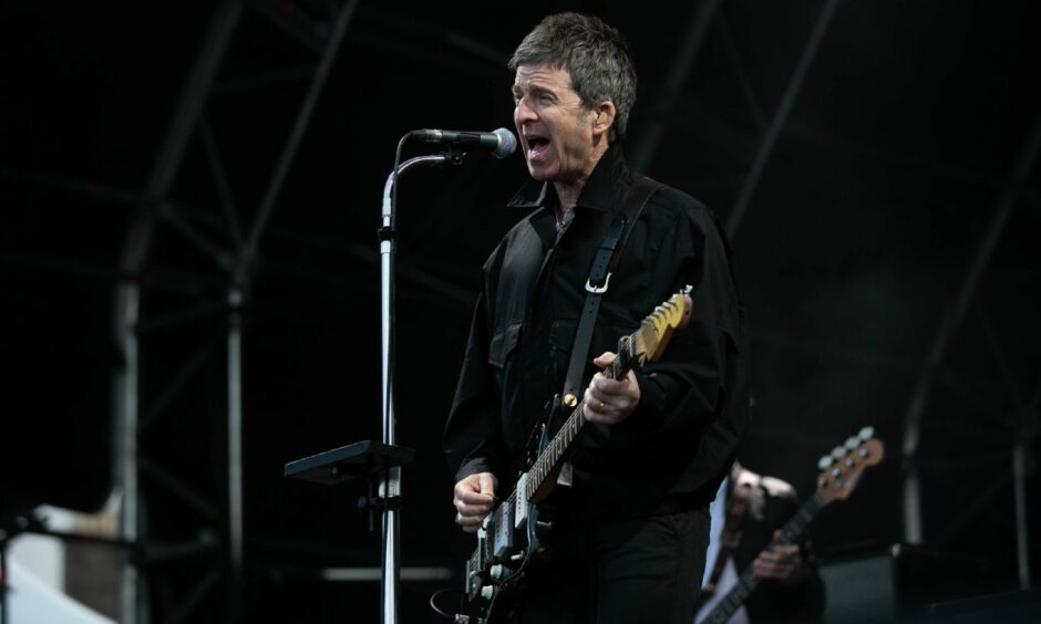 Noel Gallagher performs at Slessor Gardens