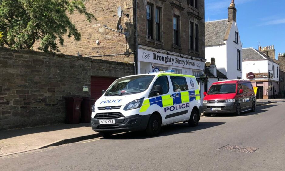 Police outside Broughty Ferry News
