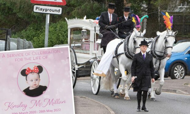 The funeral of Forfar tot Kinsley McMillan. Image/Gareth Jennings?DC Thomson.