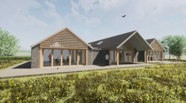 An artist impression of how the new microbrewery at Logiealmond Estate would look.