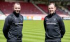 Dunfermline manager James McPake and assistant Dave Mackay