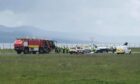 The fire service and police responded to an incident at the airport in Dundee.