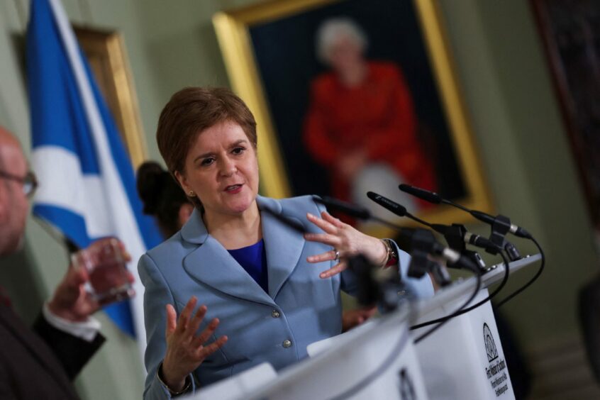 Nicola Sturgeon speaking at the launch of a new paper on Scottish independence in June: Russell Cheyne/PA Wire.