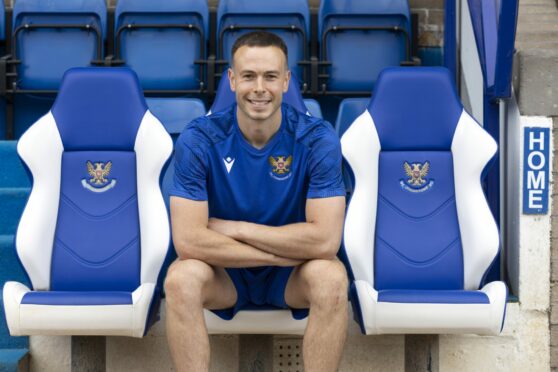 Andy Considine pictured at McDiarmid Park after signing for St Johnstone