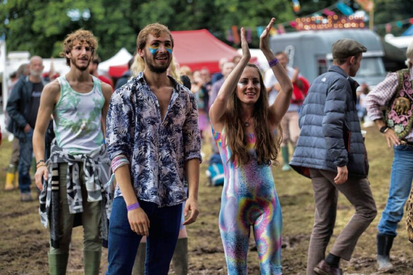 Festival-goers at Doune the Rabbit Hole.