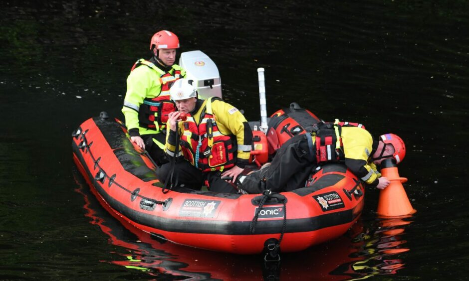 A specialist search boat was launched.