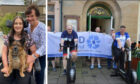 Jo Knowlton with mum Anna Mackie and former workmates cycle to raise cash for MND.