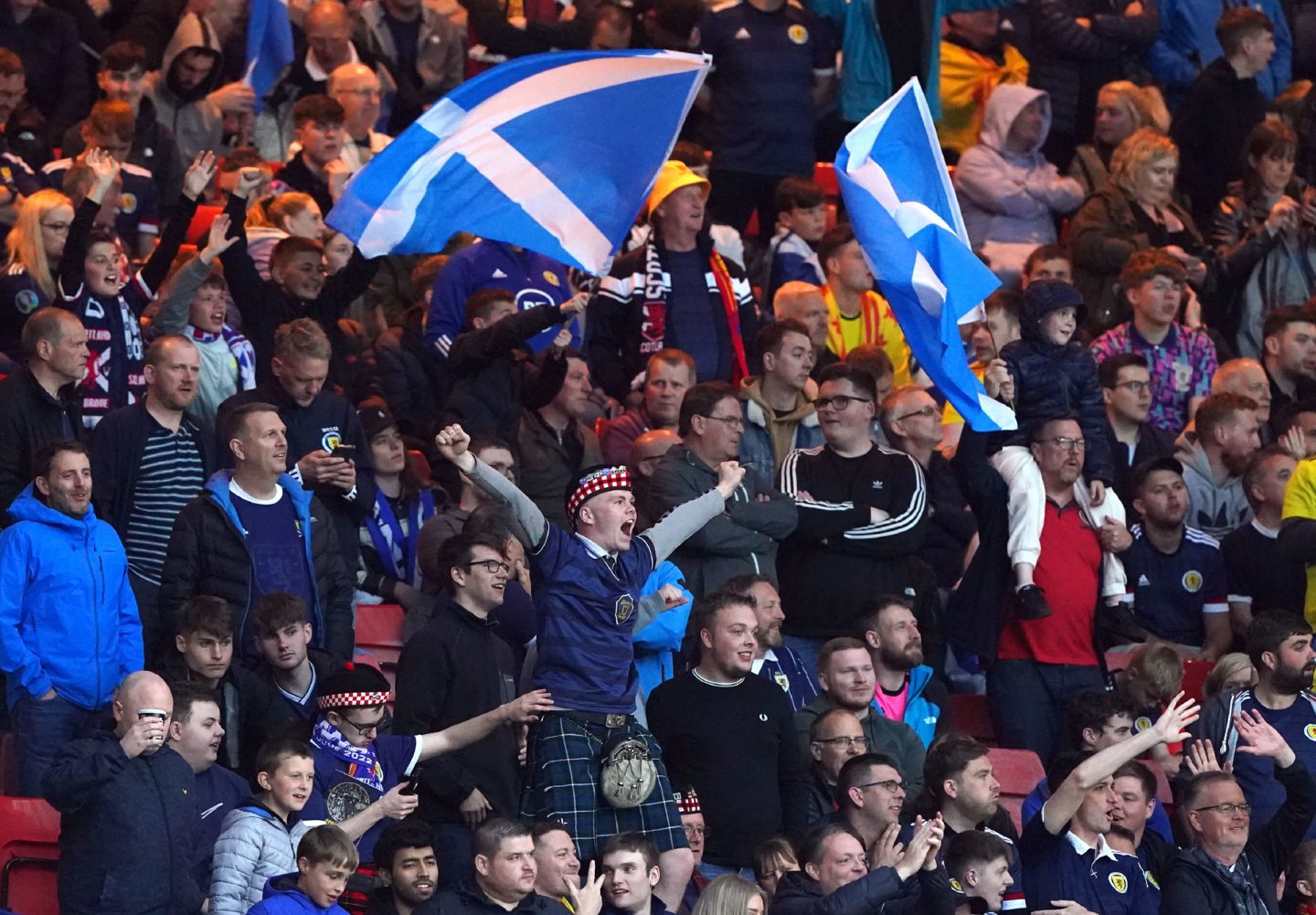 Scotland fans show their support.