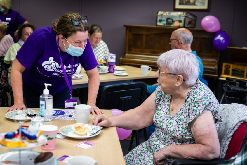 Dementia adviser Faye Smart in action at the Kirkcaldy dementia centre