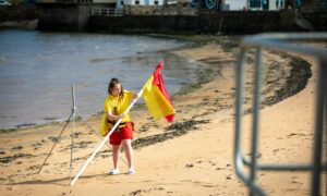 RNLI Lifeguard Danielle Ashford, 18, at Elie Harbour in Fife.