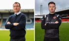 Dundee's new manager Gary Bowyer (left) and Dundee United's in-demand boss Tam Courts (right)