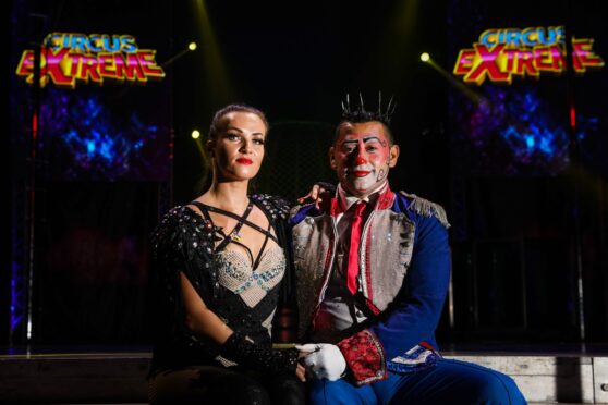 Ukrainian couple Tetiana Kundyk and Henry Ayala from Circus Extreme.