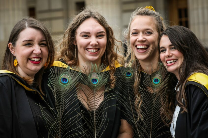 Graduating in Clinical Embryology, Elli McMillan, Tine Dompeling, Fran Farlie, and Clare O'Donovan.