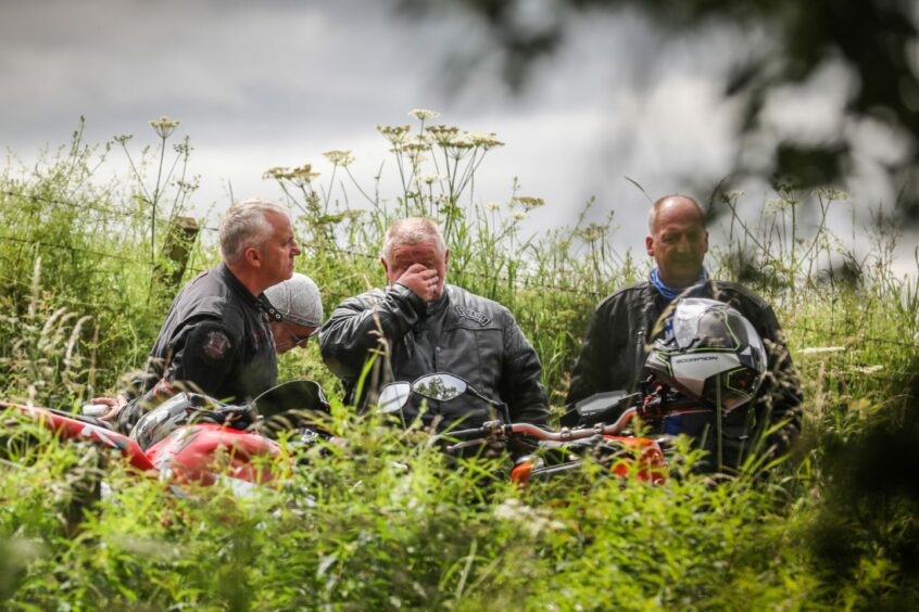 Bikers pay their respects at Kinnordy Loch in 2019.