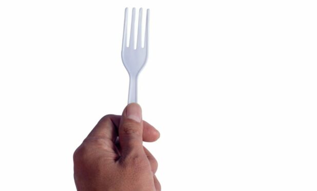 A plastic fork was used in the assault