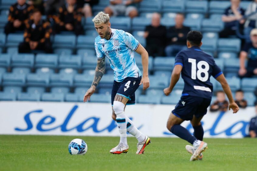 Tyler French in action for Dundee.