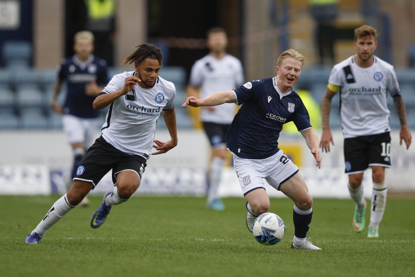 Forfar lost three of their four League Cup group matches, including a 5-1 defeat at Dundee. Image: David Young/Action Plus/Shutterstock