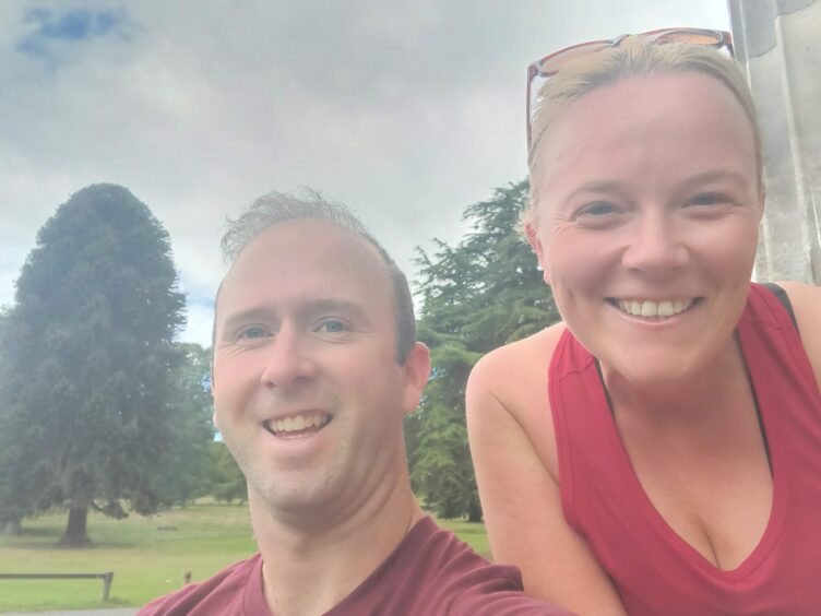 Founder of Run for Release Louise, with her partner Andrew