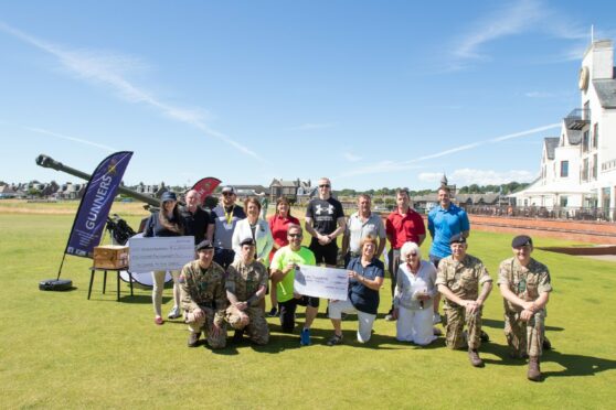 The On Course Foundation group at Carnoustie Golf Links.
